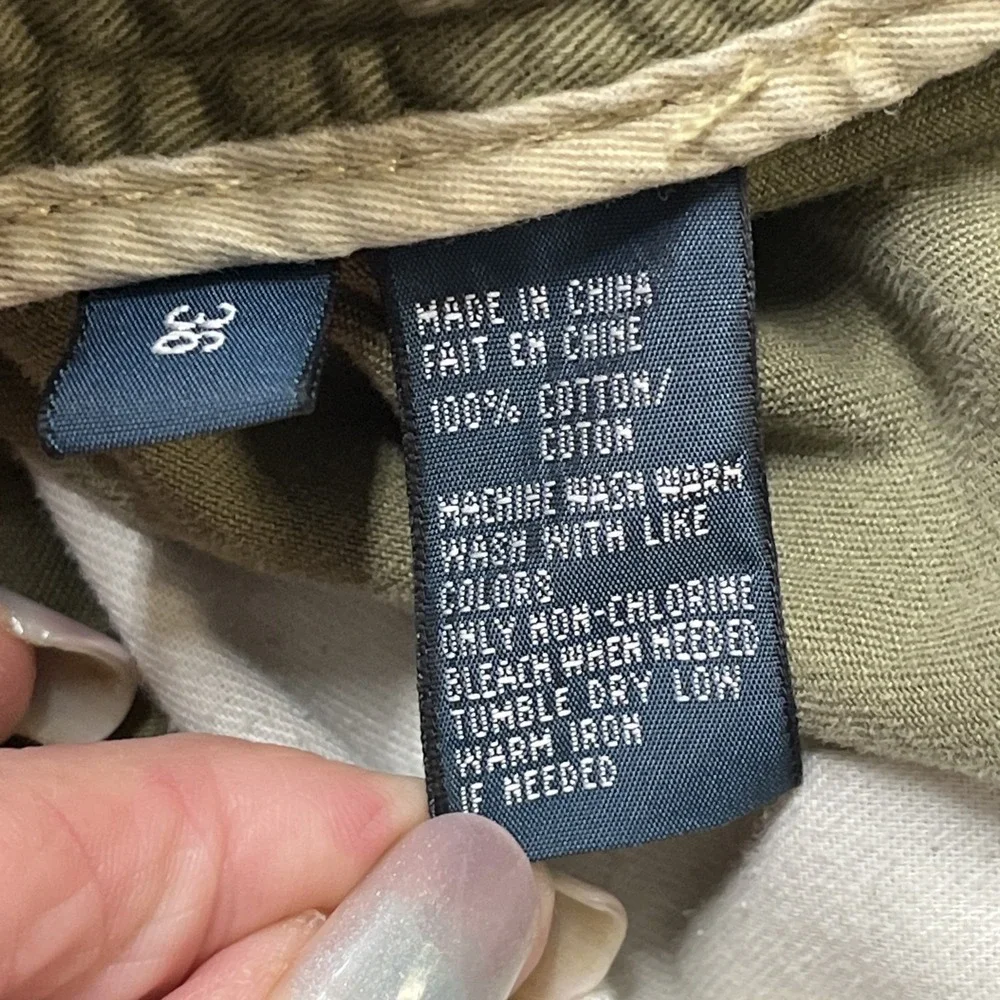 Polo Ralph Lauren Shorts Heavy Weight Cargo Khaki‎ Size 36 Baggy Y2K Utility